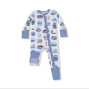 Angel Dear Viscose Bamboo 2 Way Zipper Romper 12-18M NWT